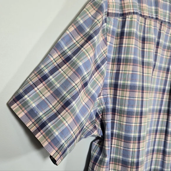 Ralph Lauren Men’s Light Blue‎ Plaid Short Sleeve Button Down Shirt Size Large - Picture 8 of 10